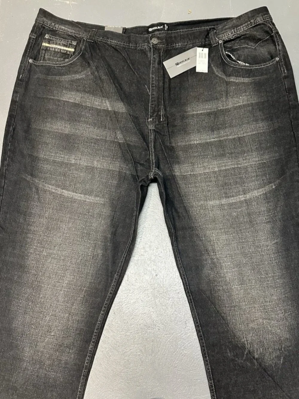 Royal Blue Brand Denim Jeans Men Size 60 x 34 Relaxed Fit Big & Tall New